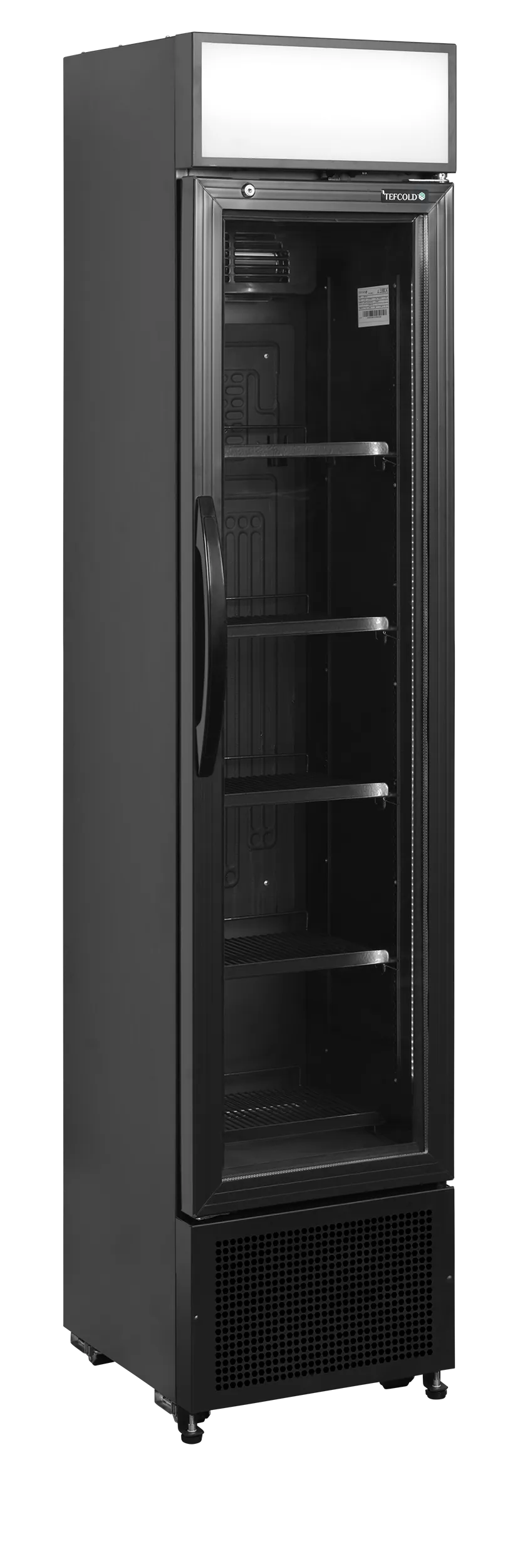 FSC175H BLACK Slimline Glass Door Merchandiser