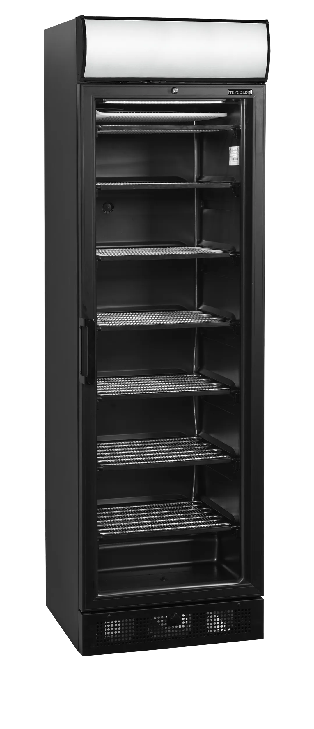 UFSC371GCP Black Glass Door Freezer