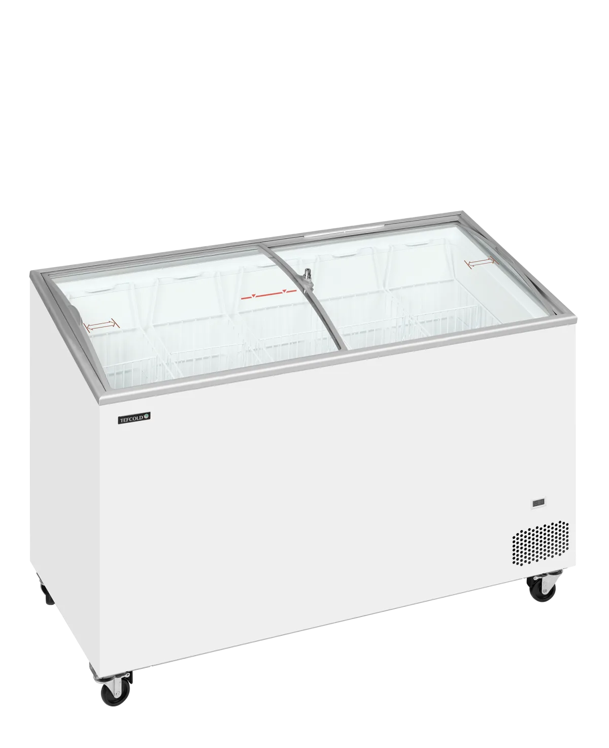 IC401SCEB Sliding Curved Glass Lid Chest Freezer