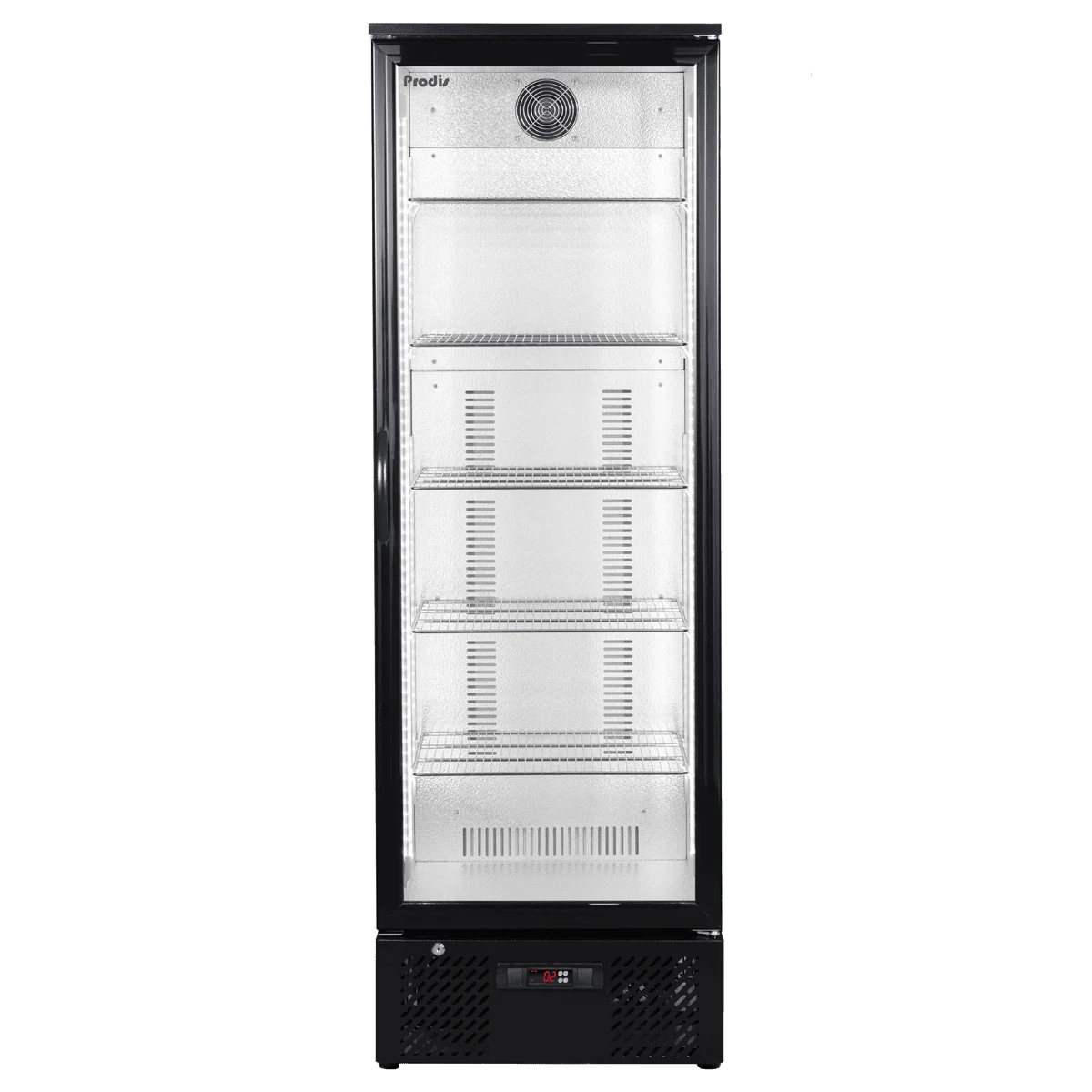 NT10-LE Low Energy Single Door Black Finish Upright Bottle Cooler