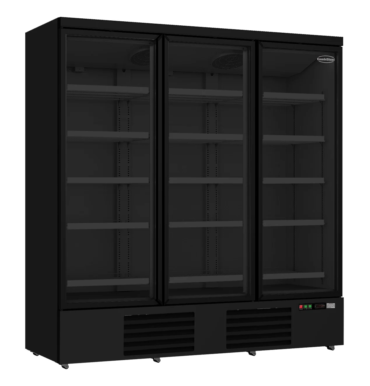 Refrigerator 3 Glass Doors Black JDE-1530R BL Glass door refrigerator
