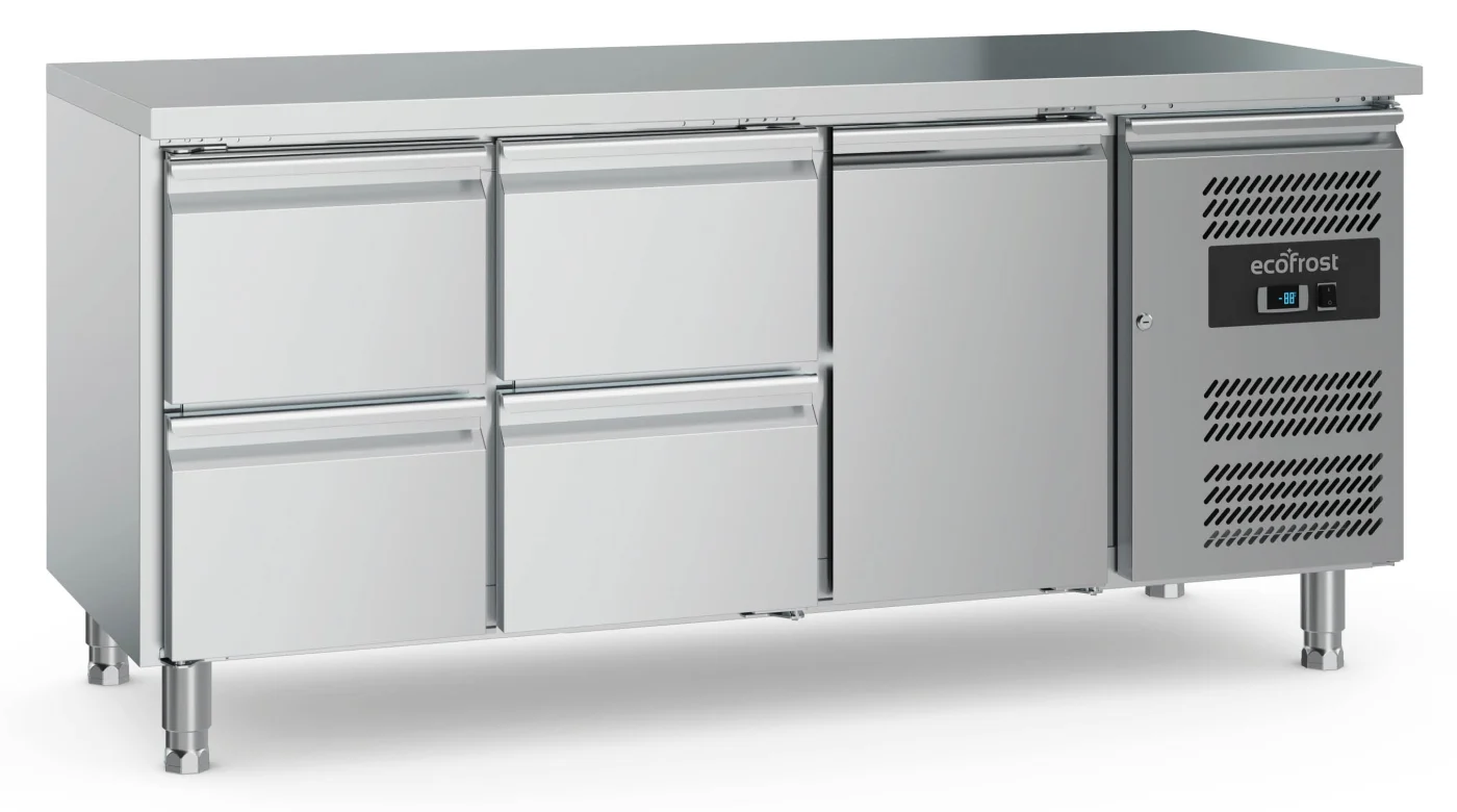 700 Refrigerated Counter 1 Door And 4 Drawers With Adjustable Feet Refrigerated counter