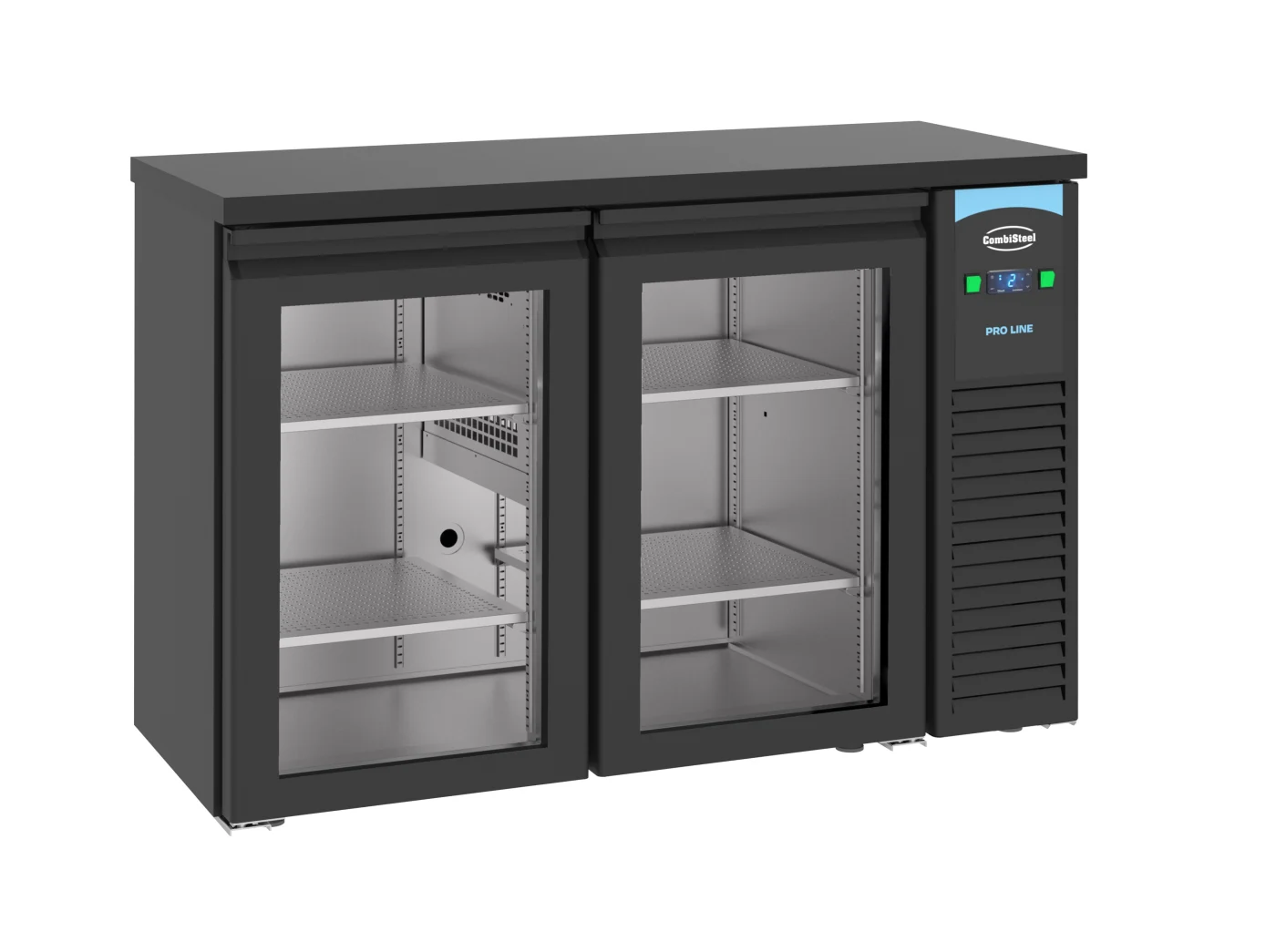 Barcooler Black 2 Glass Doors