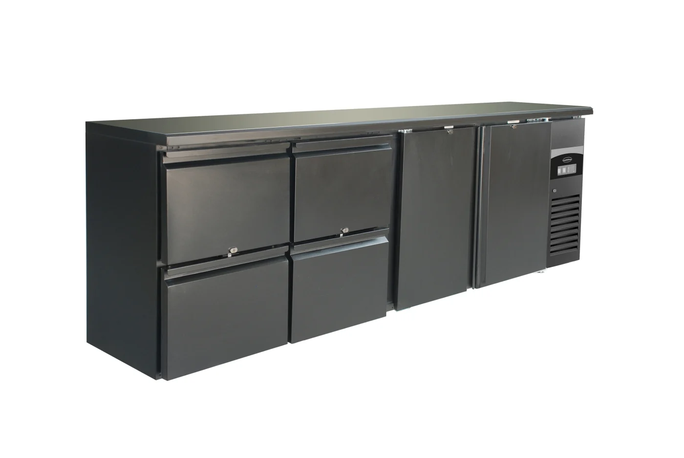 Barcooler Black 2 Doors And 2 Drawers Backbar counter