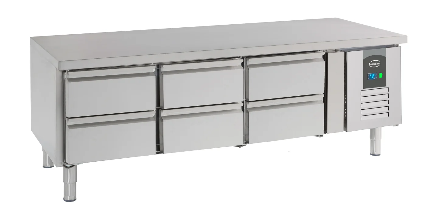 Refrigerated Counter 650 Height 6 Drawers Refrigerated counter