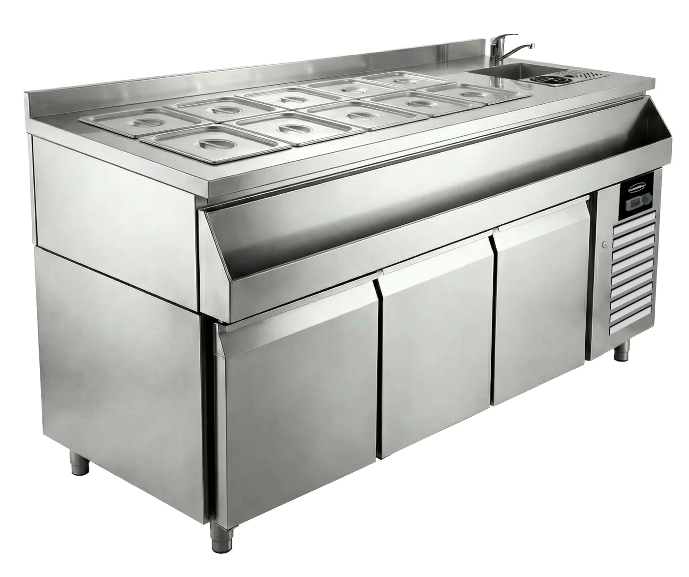 Refrigerated Counter 3 Doors With Cocktail BAR Station